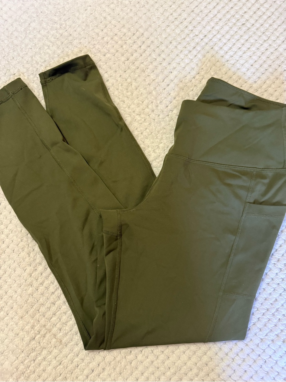 Women’s High-Rise Olive Green Active Leggings